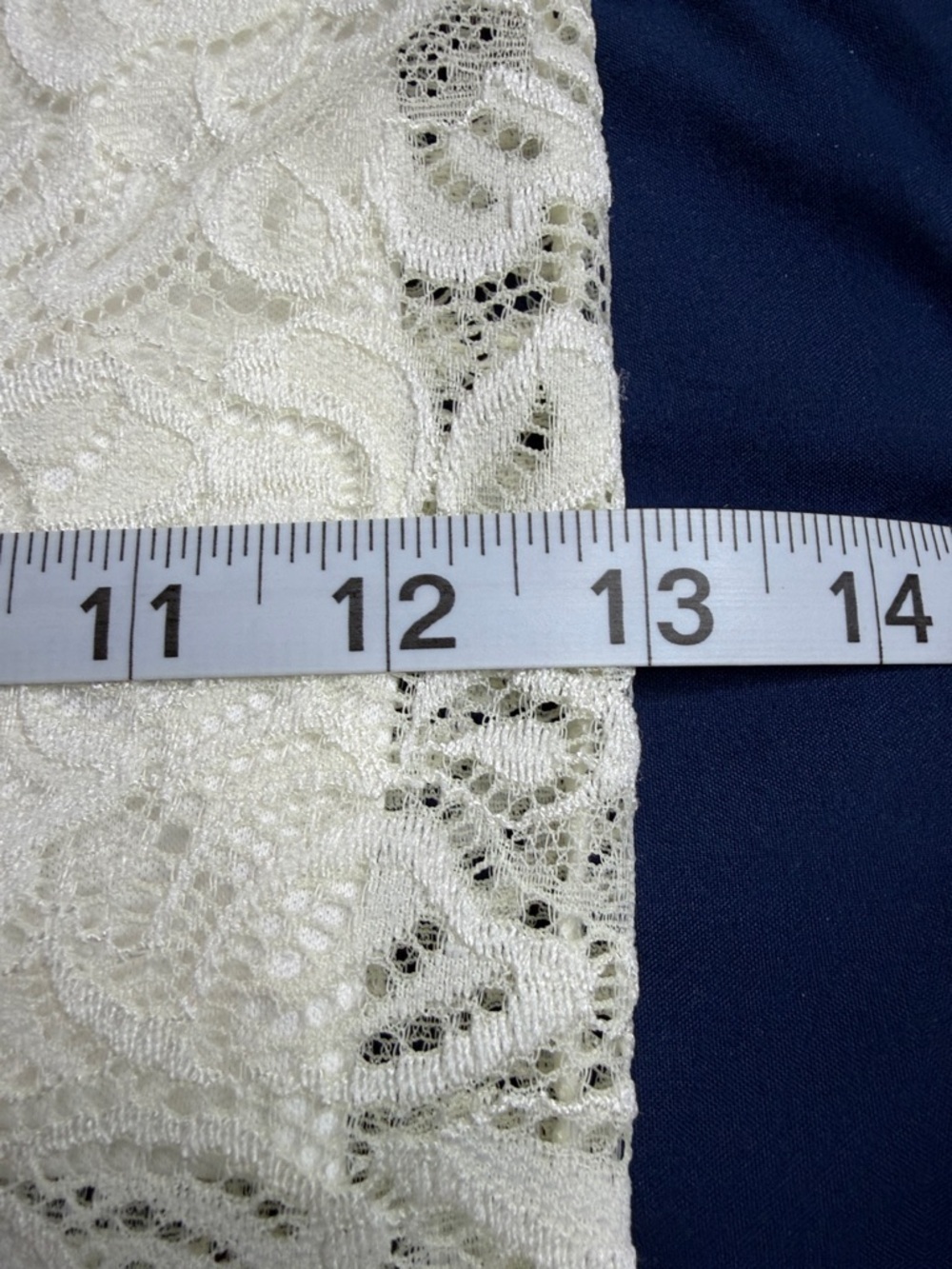 Cato Wide Leg Lace-Overlay Pants in Ivory - Picture 10 of 12